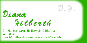diana hilberth business card